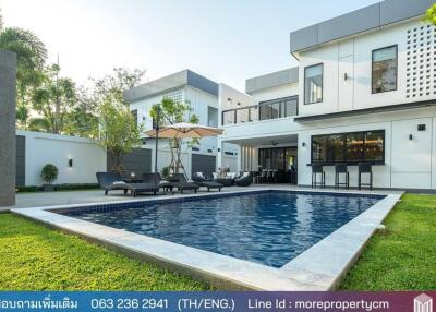 More – 019PS, made to order house Modern Pool Villa Wang Tan village, Chiang Mai, 4 bedrooms, 5 bathrooms, 382 sq m, near Hang Hong District, Chiang Mai