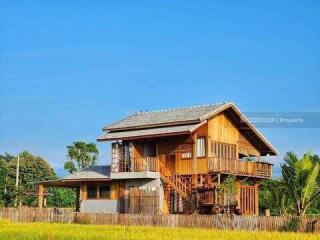 2-story detached house, 3 bedrooms, 2 bathrooms, rice field view, near Mae Malai Market.DB-