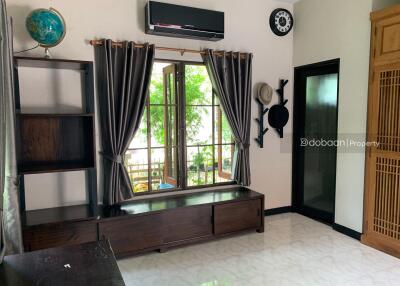 One and a half storey house, resort style, 2 bedrooms, 3 bathrooms, San Kamphaeng area.