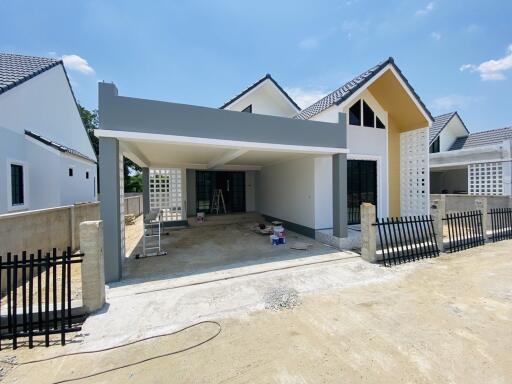 One-story detached house, Nordic style, 3 bedrooms, 3 bathrooms, Doi Saket zone.