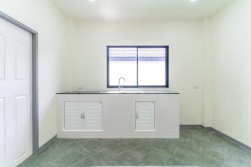 A single-story, contemporary style house with 3 bedrooms and 2 bathrooms in the San Sai zone, near Mae Jo University.