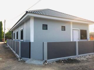 A single-story, contemporary style house with 3 bedrooms and 2 bathrooms in the San Pa Tong zone.