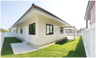 A single-story, contemporary style house with 3 bedrooms and 2 bathrooms in the San Sai zone.