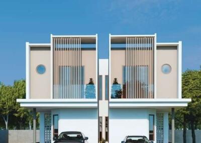 A modern 2 Story twin house with 3 bedrooms and 3 bathrooms in Fa Ham, Mueang Chiang Mai city