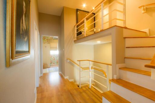 A 2-story townhouse in the European Urbanity style with 4 bedrooms and 3 bathrooms.