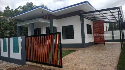 Single-story modern-style house with 2 bedrooms and 2 bathrooms.