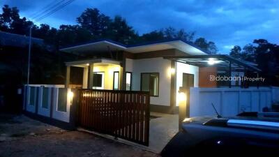 Single-story modern-style house with 2 bedrooms and 2 bathrooms.