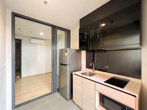 Modern kitchen with built-in appliances