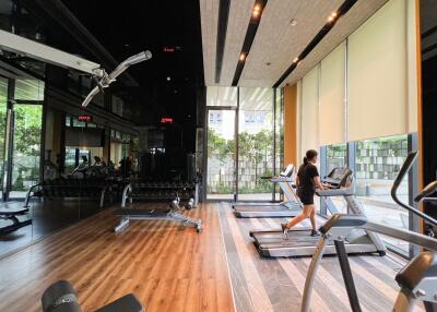 Well-equipped gym with modern exercise machines