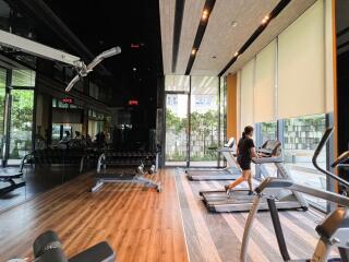 Well-equipped gym with modern exercise machines