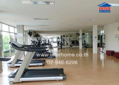 Well-equipped fitness center with various exercise machines