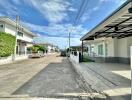 Street view of residential buildings