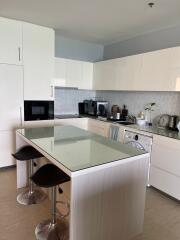 Modern kitchen with island and appliances