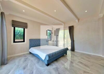 bright and spacious bedroom with a modern design