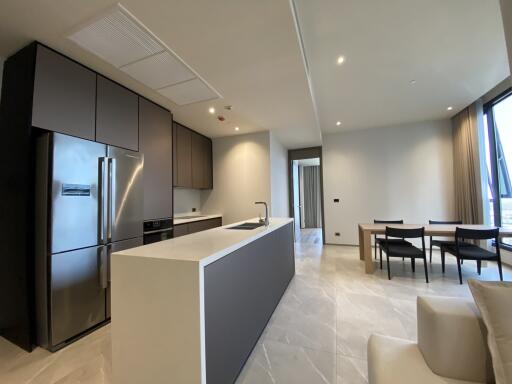 Modern kitchen and dining area