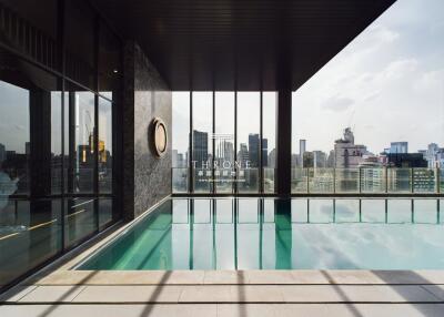 Luxurious rooftop pool with city view