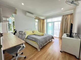 Spacious bedroom with natural light