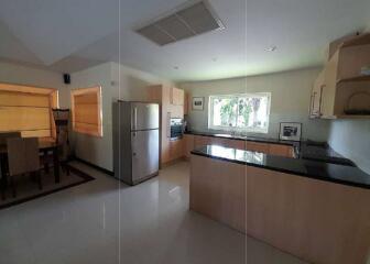 modern kitchen with dining area