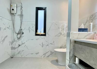 Modern bathroom with marble design