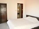 Spacious bedroom with adjoining bathroom