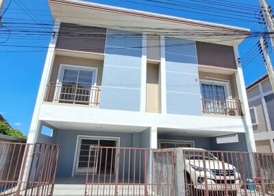 Exterior view of a two-story residential building