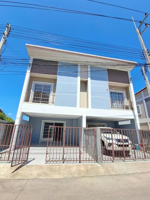 Exterior view of a two-story residential building