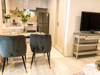 Modern kitchen and dining area