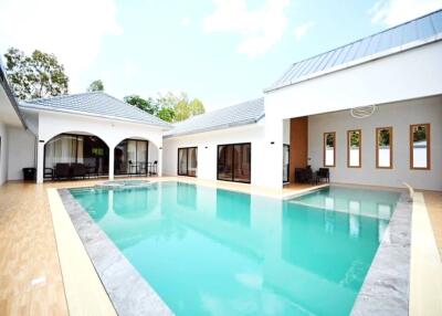 New Nordic pool villa with luxury decoration