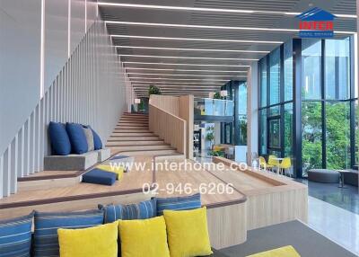 Modern open living space with bright interiors and contemporary design.