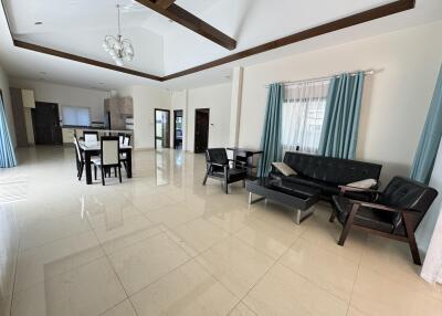 Spacious open-plan living and dining area