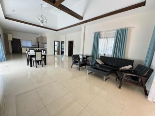 Spacious open-plan living and dining area