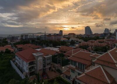 Sunset view over residential neighborhood