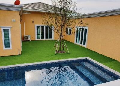 Outdoor courtyard with pool