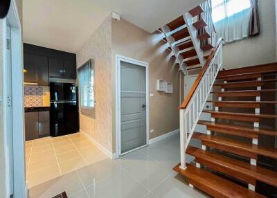 Modern house with kitchen and staircase