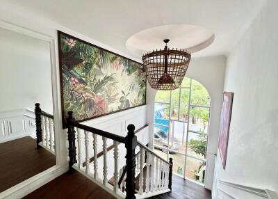 Elegant staircase with decorative elements