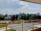 View from balcony overlooking cityscape