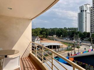 Balcony with urban view