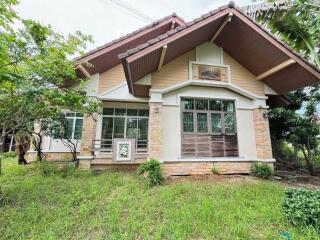 Exterior view of a house with yard