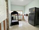 Kitchen with exercise equipment