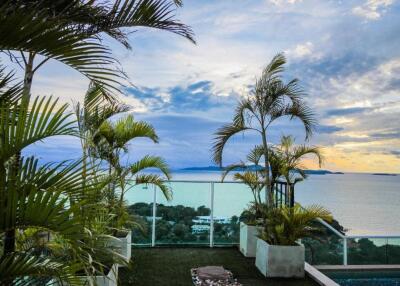 Rooftop terrace with ocean view