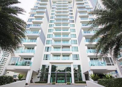 Modern apartment building with balconies