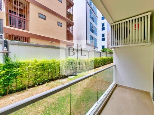 Balcony with garden view