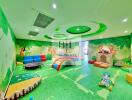 Vibrant children's playroom with toys and colorful decor