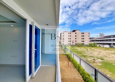 Balcony with view of neighboring buildings