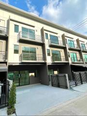 Front view of a modern townhouse