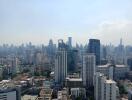 View of a city skyline with numerous buildings and high-rises