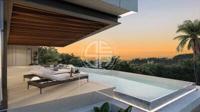 Luxury 3-Bedroom Pool Villas on a tranquil hillside near Layan beach