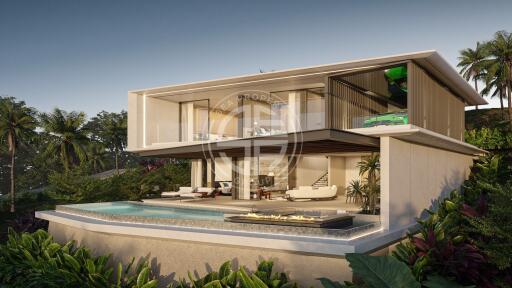 Luxury 3-Bedroom Pool Villas on a tranquil hillside near Layan beach