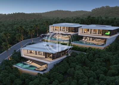 Luxury 3-Bedroom Pool Villas on a tranquil hillside near Layan beach