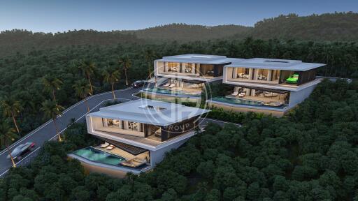 Luxury 3-Bedroom Pool Villas on a tranquil hillside near Layan beach